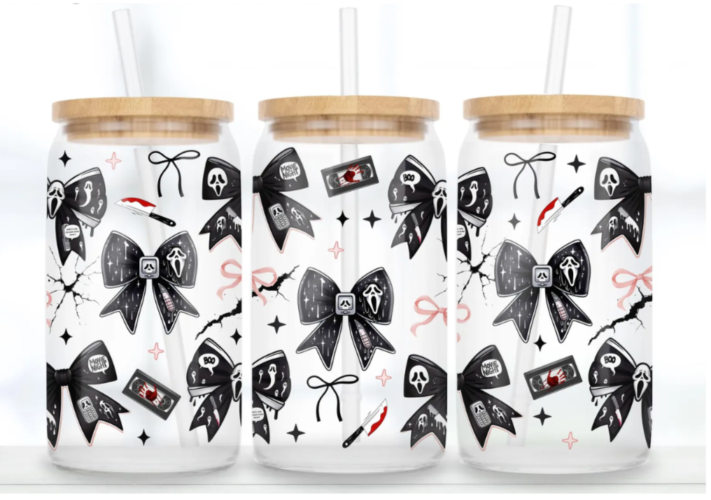 12oz Spooky Glass Tumbler