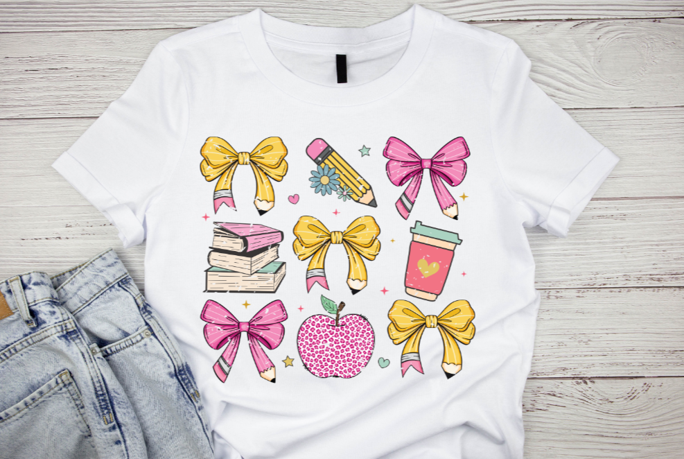 Books & Bows Retro T-shirt