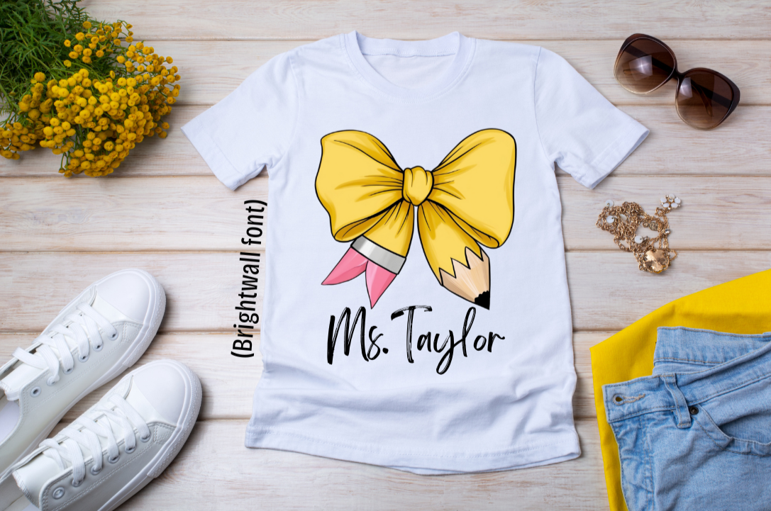 Personalized Pencil T-shirt