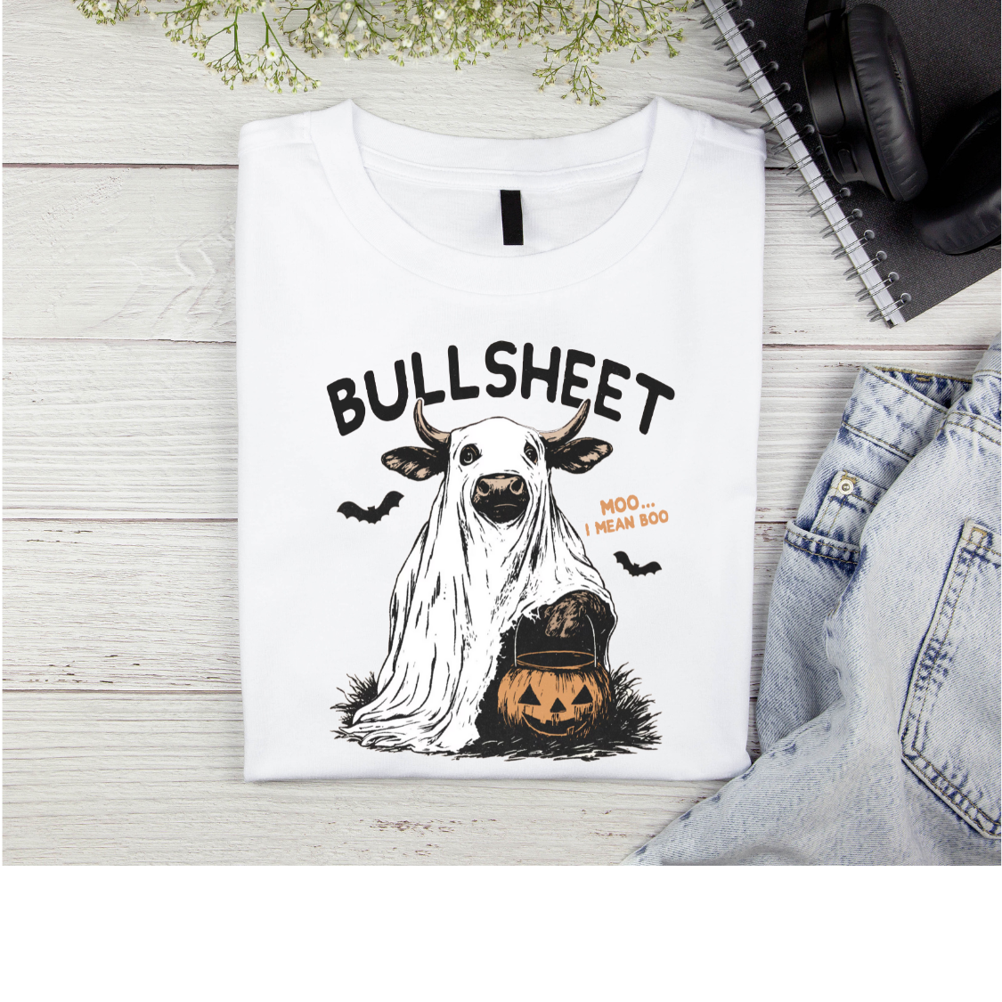 Retro Moo I Mean Boo Halloween T-Shirt